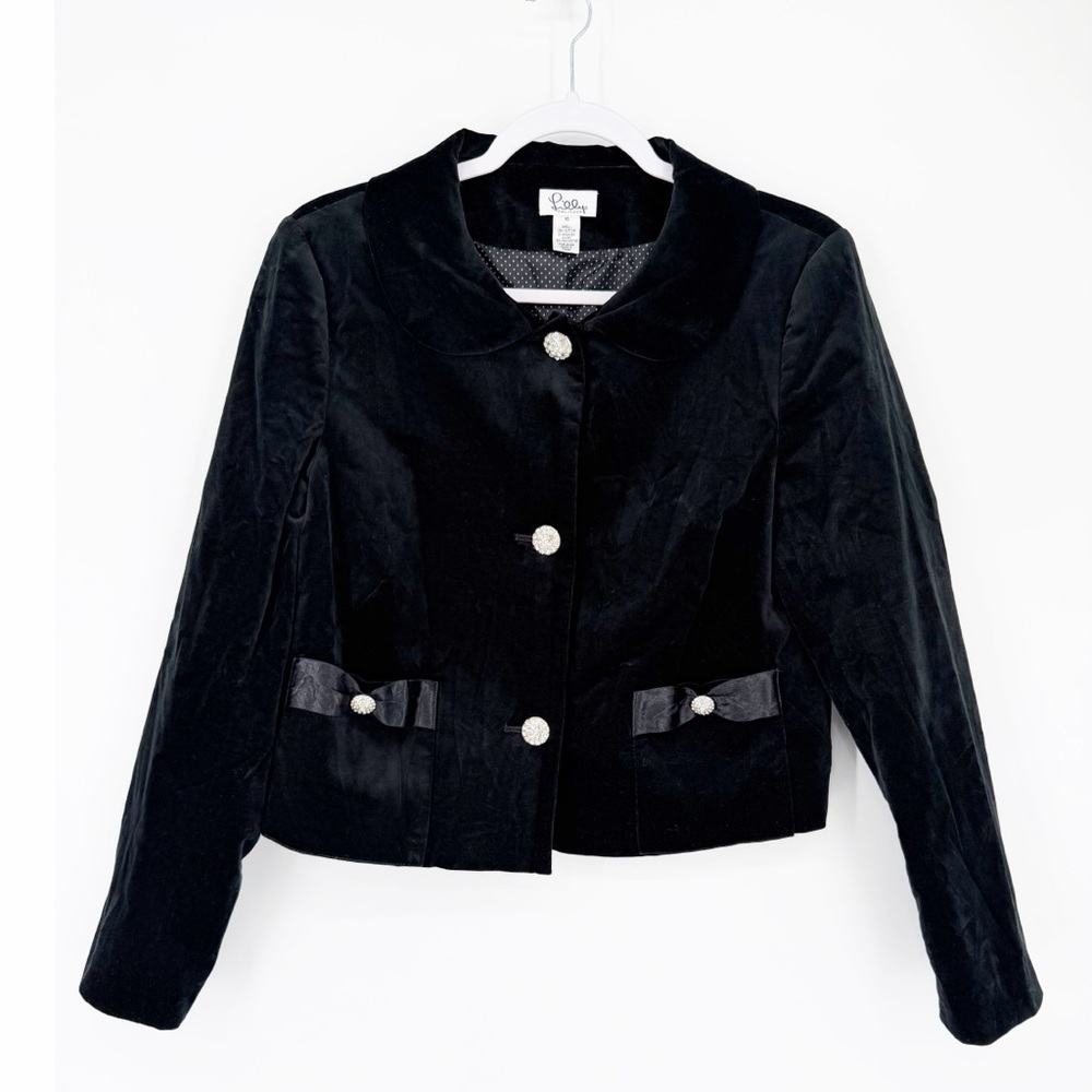 Lilly Pulitzer Velvet Blazer Jacket Rhinestone - Picture 2 of 6